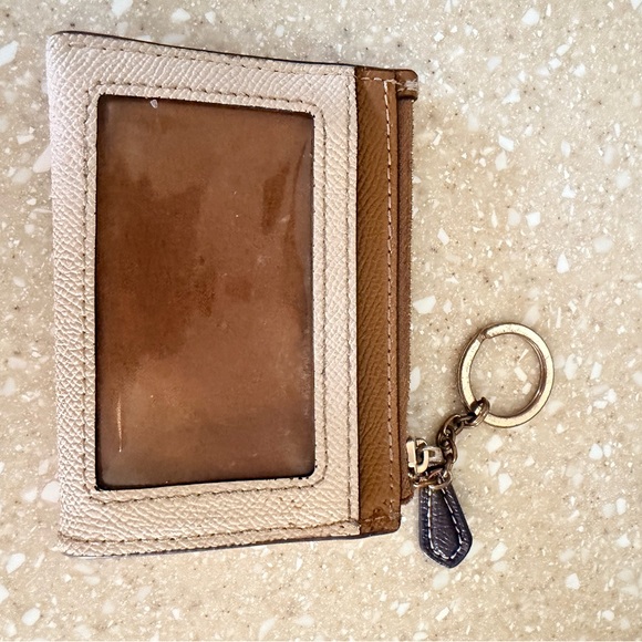 Coach Beige and Brown Key Card Holder - Picture 2 of 3